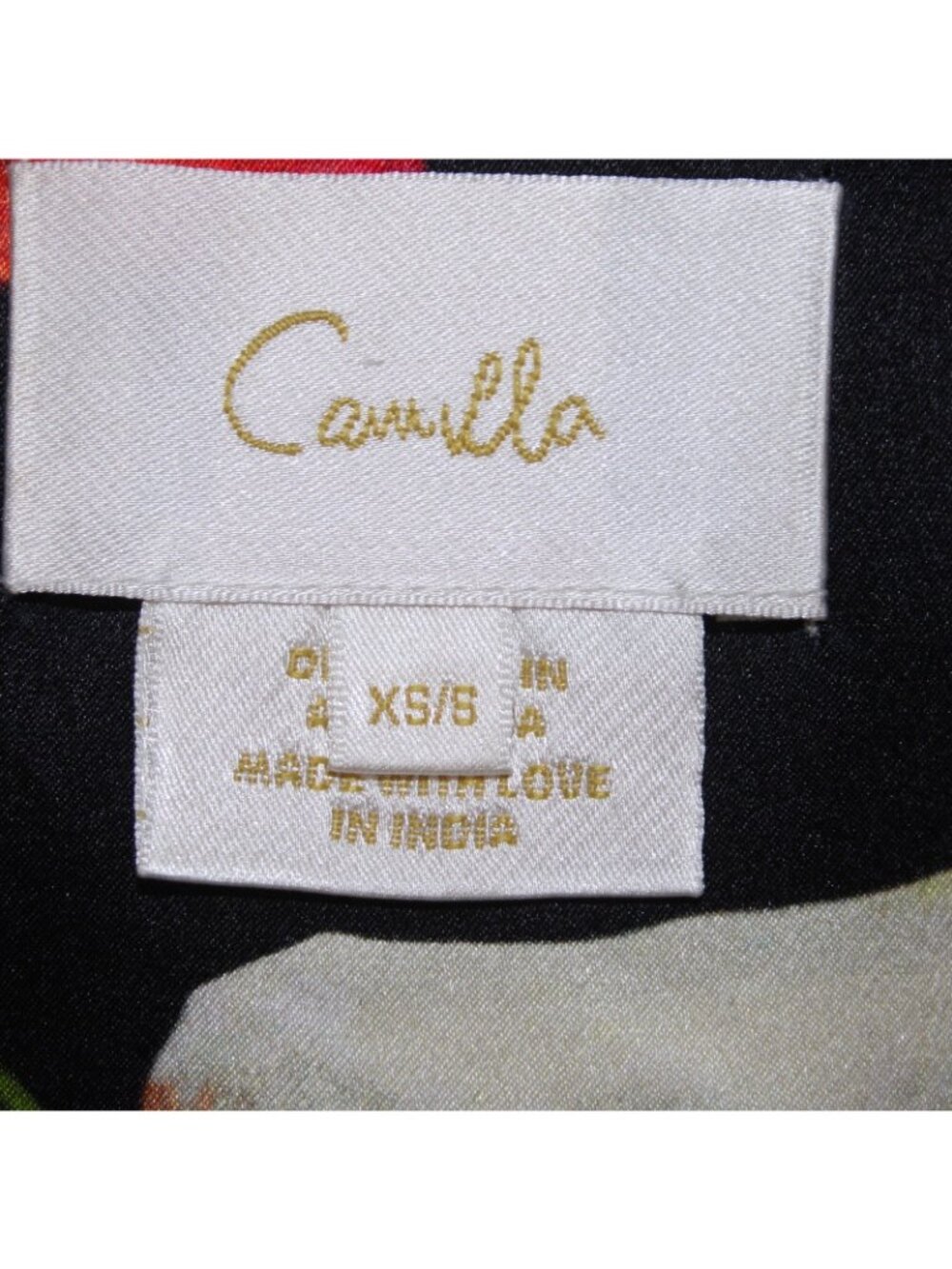 Camilla Blazer Jacket Sz XS/S Black Red 'Still Life' Floral 100% Silk Jacket - Picture 7 of 12